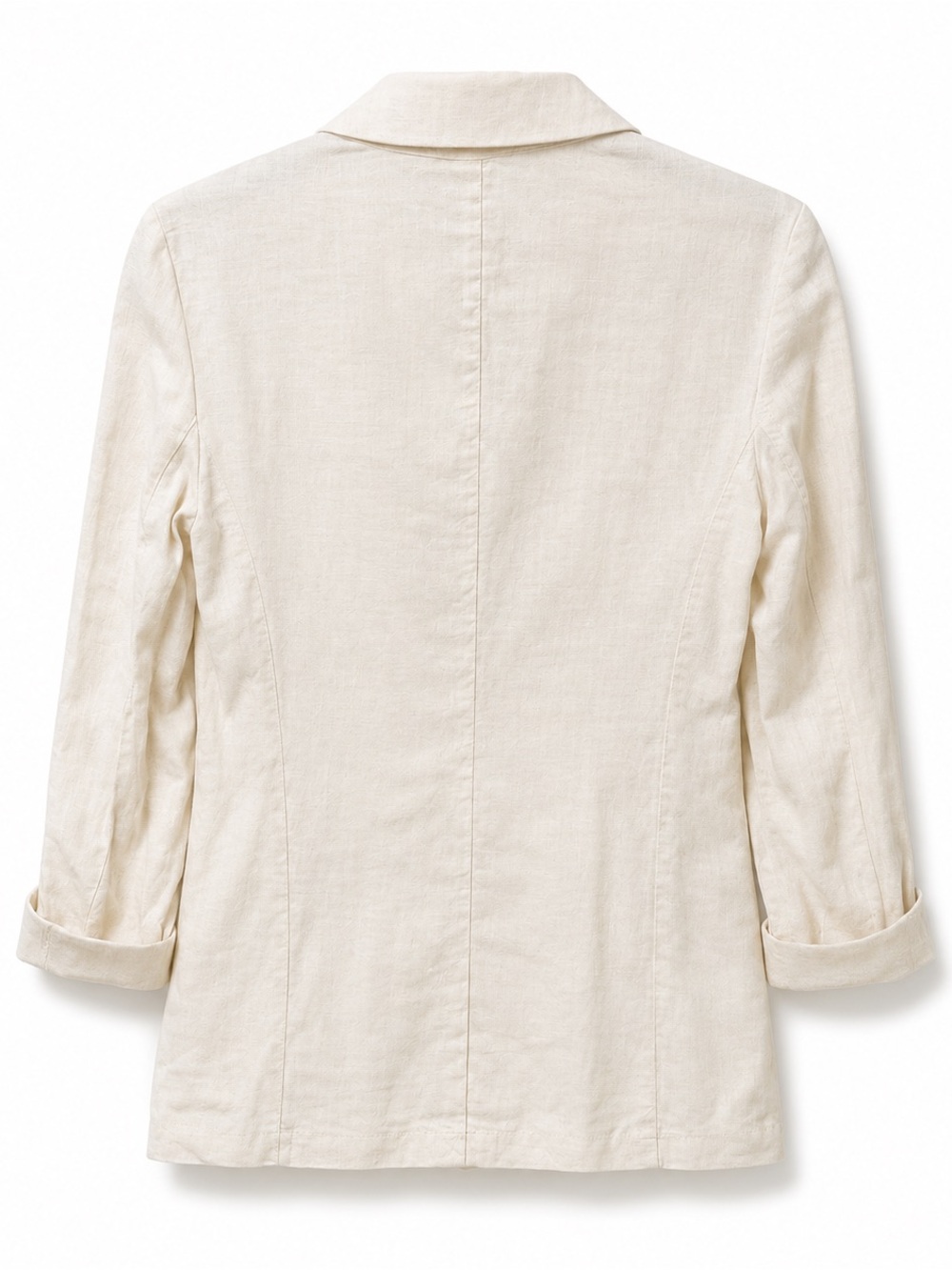 Christian Siriano New York 100% Linen Blazer Cream Medium - Picture 2 of 5